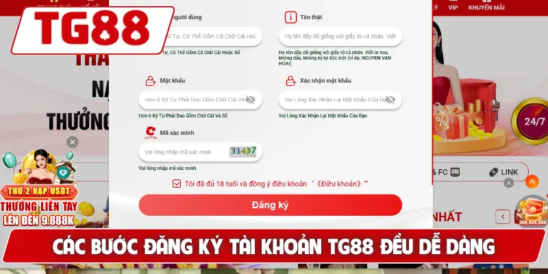 Hướng Dẫn Đăng Ký Tài Khoản TG88 - Dễ Dàng Tham Gia - BORIX