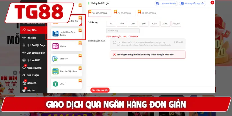 Hướng Dẫn Nạp Tiền Vào Tài Khoản TG88 - Nhanh Gọn Tiện Lợi - BORIX Hướng Dẫn Nạp Tiền Vào Tài Khoản TG88 - Nhanh Gọn Tiện Lợi - BORIX