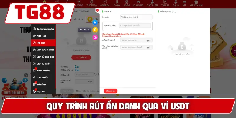 Hướng Dẫn Rút Tiền Từ Tài Khoản TG88 - An Toàn Không Lỗi - BORIX