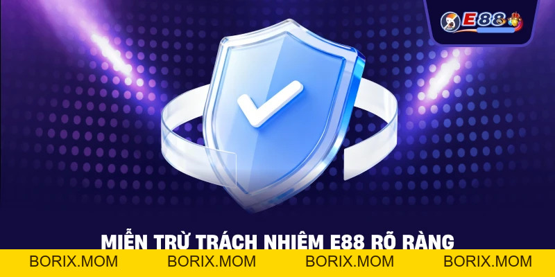 Miễn Trừ Trách Nhiệm E88 – Chính Sách Minh Bạch - BORIX